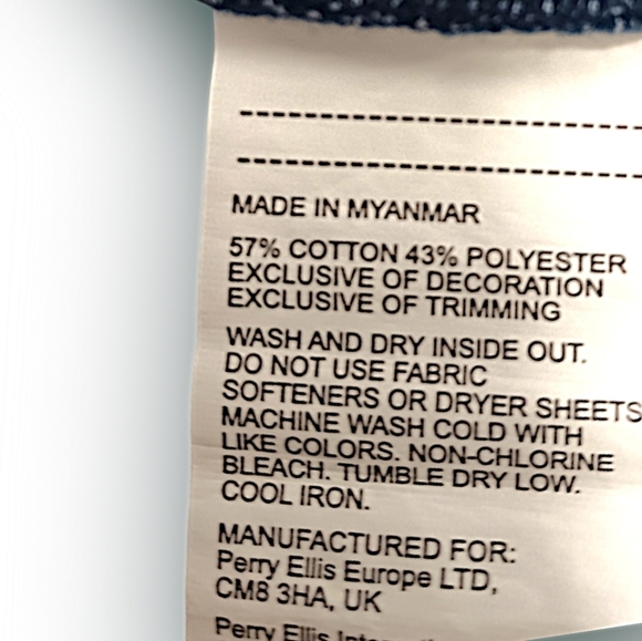 Perry Ellis Mens Small Blue Short Sleeve Polo Shirt - Picture 7 of 7